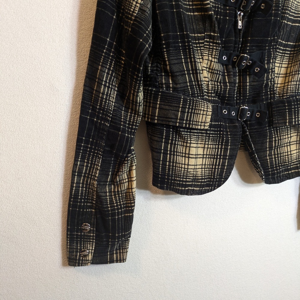Vintage Tripp NYC Plaid Buckle Blazer L Y2K Goth Punk Grunge Jacket Academia Emo - Picture 7 of 11